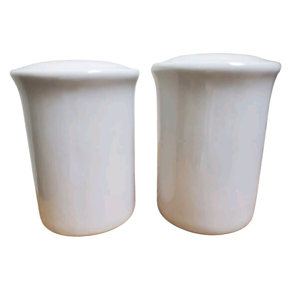 LE CORDON BLEU Pepper Salt Shaker Set White Ceramic Classic Chef Handle Style 4" - Picture 6 of 8